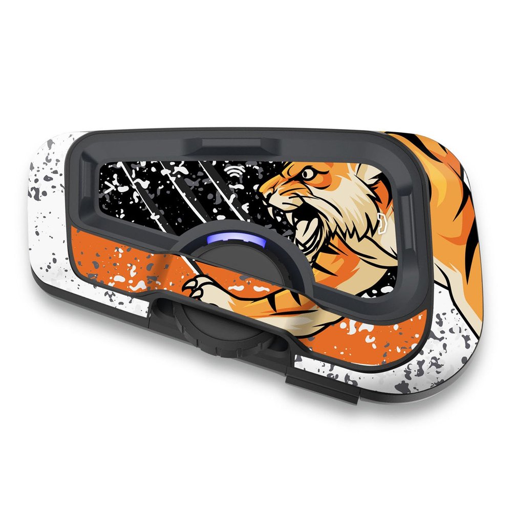 MC MOTOPARTS Headsets Protective Cover Decal Sticker 2 pcs Roaring Tiger Compatible with Cardo Freecom 4X 2X