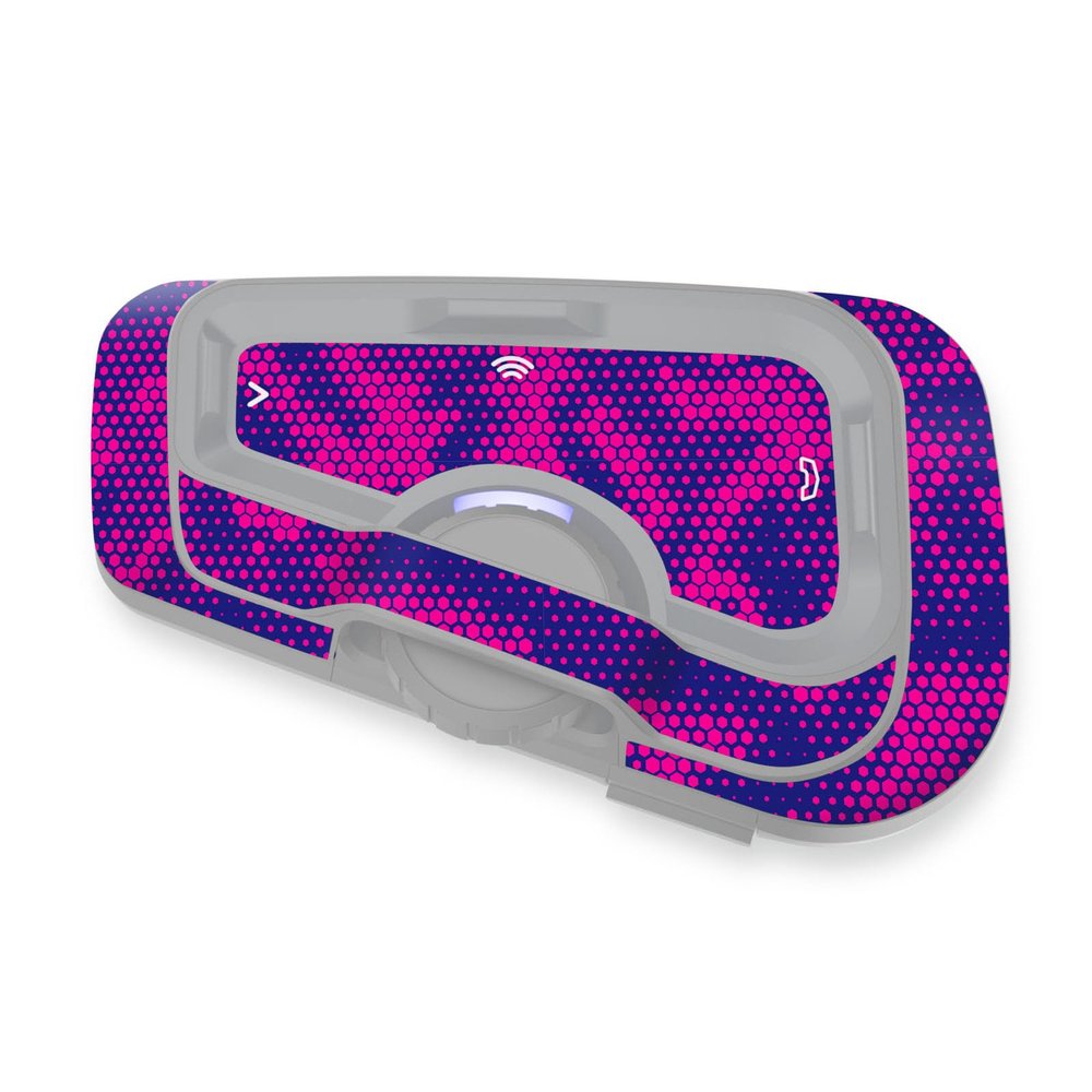 MC MOTOPARTS Headsets Protective Cover Decal Sticker 2 pcs Purple Dot Compatible with Cardo Freecom 4X 2X