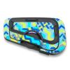MC MOTOPARTS Headsets Protective Cover Decal Sticker 2 pcs Blue Yellow Line Compatible with Cardo Freecom 4X 2X view 1