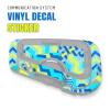 MC MOTOPARTS Headsets Protective Cover Decal Sticker 2 pcs Blue Yellow Line Compatible with Cardo Freecom 4X 2X view 2