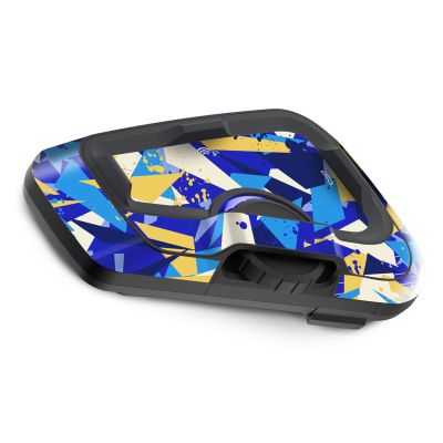 MC MOTOPARTS Headsets Protective Cover Decal Sticker 2 pcs Blue Vibrant Compatible with Cardo Freecom 4X 2X