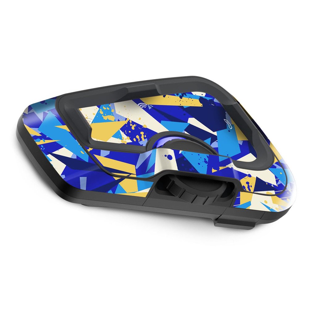 MC MOTOPARTS Headsets Protective Cover Decal Sticker 2 pcs Blue Vibrant Compatible with Cardo Freecom 4X 2X