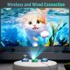 ksbaby Mini Projector WiFi Home Theater Portable Projector, Phones Can Be Connected to The Movie Projector Via WiFi or Via Data Cable, Compatible With Smartphone/ Tablet/ Laptop/ TV Stick/ USB Drive view 4
