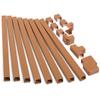 126in Cord Hider Kit, TV Wire Covers for Wall, Paintable Cable Management Kit, Cable Cover for Mounted TV, Hide Wires Along Wall, Brown Cord Cover, 8xL15.7in W0.95in H0.55in view 1