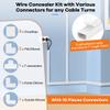 126in Cord Hider Kit, TV Wire Covers for Wall, Paintable Cable Management Kit, Cable Cover for Mounted TV, Hide Wires Along Wall, Brown Cord Cover, 8xL15.7in W0.95in H0.55in view 3