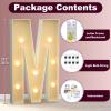 Marquee Letters 3 Feet Tall 3FT Large Light Up Letters M for Backdrop Big Marry Me Sign Birthday Party Decorations Engagement Party Pre-Cut Foam Board view 2