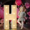 Marquee Letters 3 Feet Tall 3FT Large Light Up Letters H for Backdrop Big Marry Me Sign Birthday Party Decorations Engagement Party Pre-Cut Foam Board view 1
