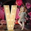 Marquee Letters 3 Feet Tall 3FT Large Light Up Letters V for Backdrop Big Marry Me Sign Birthday Party Decorations Engagement Party Pre-Cut Foam Board view 1