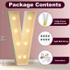 Marquee Letters 3 Feet Tall 3FT Large Light Up Letters V for Backdrop Big Marry Me Sign Birthday Party Decorations Engagement Party Pre-Cut Foam Board view 2