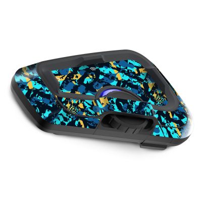 MC MOTOPARTS Headsets Protective Cover Decal Sticker 2 pcs Aqua Vibrant Compatible with Cardo Freecom 4X 2X
