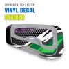 MC MOTOPARTS Headsets Protective Cover Decal Sticker 2 pcs Green Stripe Compatible with Cardo Freecom 4X 2X view 2