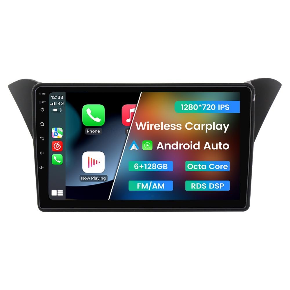 Android Radio Stereo for Hyundai Genesis/Rohens Coupe 2013-2016, Biorunn 9 Inch Octa Core GPS Navi Wireless Wired Car-Play Android Auto Head Unit IPS FM AM RDS DSP, 6GB RAM 128GB ROM