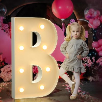 Marquee Letters 3 Feet Tall 3FT Large Light Up Letters B for Backdrop Big Marry Me Sign Birthday Party Decorations Engagement Party Pre-Cut Foam Board