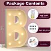 Marquee Letters 3 Feet Tall 3FT Large Light Up Letters B for Backdrop Big Marry Me Sign Birthday Party Decorations Engagement Party Pre-Cut Foam Board view 2