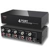 FlyroadUp 3.5mm Aux + RCA L/R Audio Splitter 1 in 4 Out Stereo Analog Audio Distributor Box view 1
