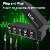 FlyroadUp 3.5mm Aux + RCA L/R Audio Splitter 1 in 4 Out Stereo Analog Audio Distributor Box view 4