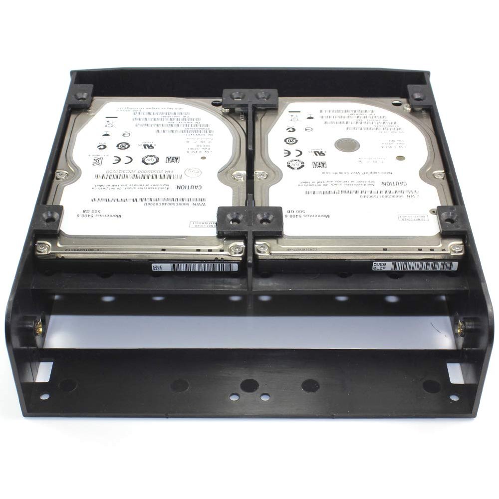 2.5 / 3.5 HDD / SSD to 5.25 Floppy Drive Bay Computer Mounting Bracket