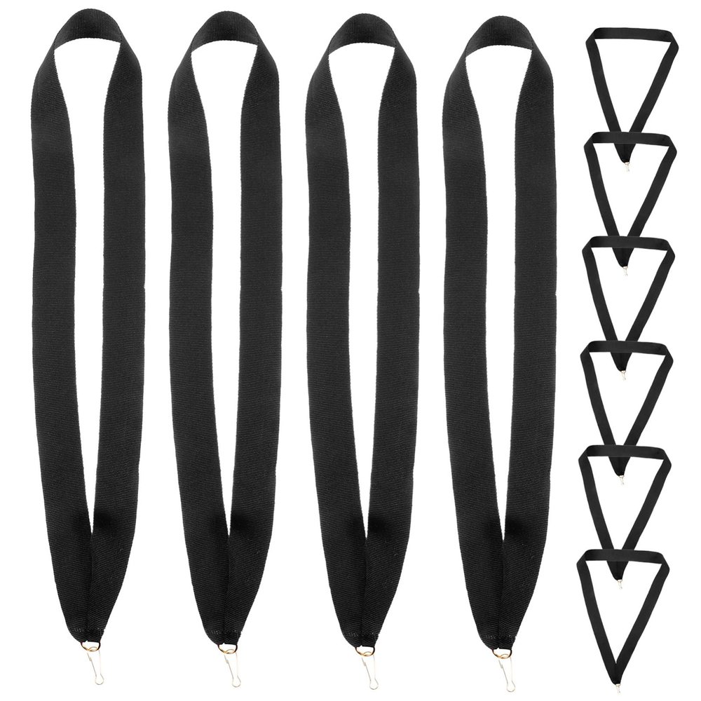 Yardwe 10pcs Medal Hanging Neck Ribbons Polyester Award Lanyards Black