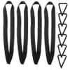 Yardwe 10pcs Medal Hanging Neck Ribbons Polyester Award Lanyards Black view 1