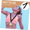 Yardwe 10pcs Medal Hanging Neck Ribbons Polyester Award Lanyards Black view 3