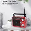 Portable Radio, FM AM SW Full Band Handheld Radio with Long Telescopic Antenna & Tuning Knob, Old Fashion Classic, Support Memory Card (US Plug) view 2