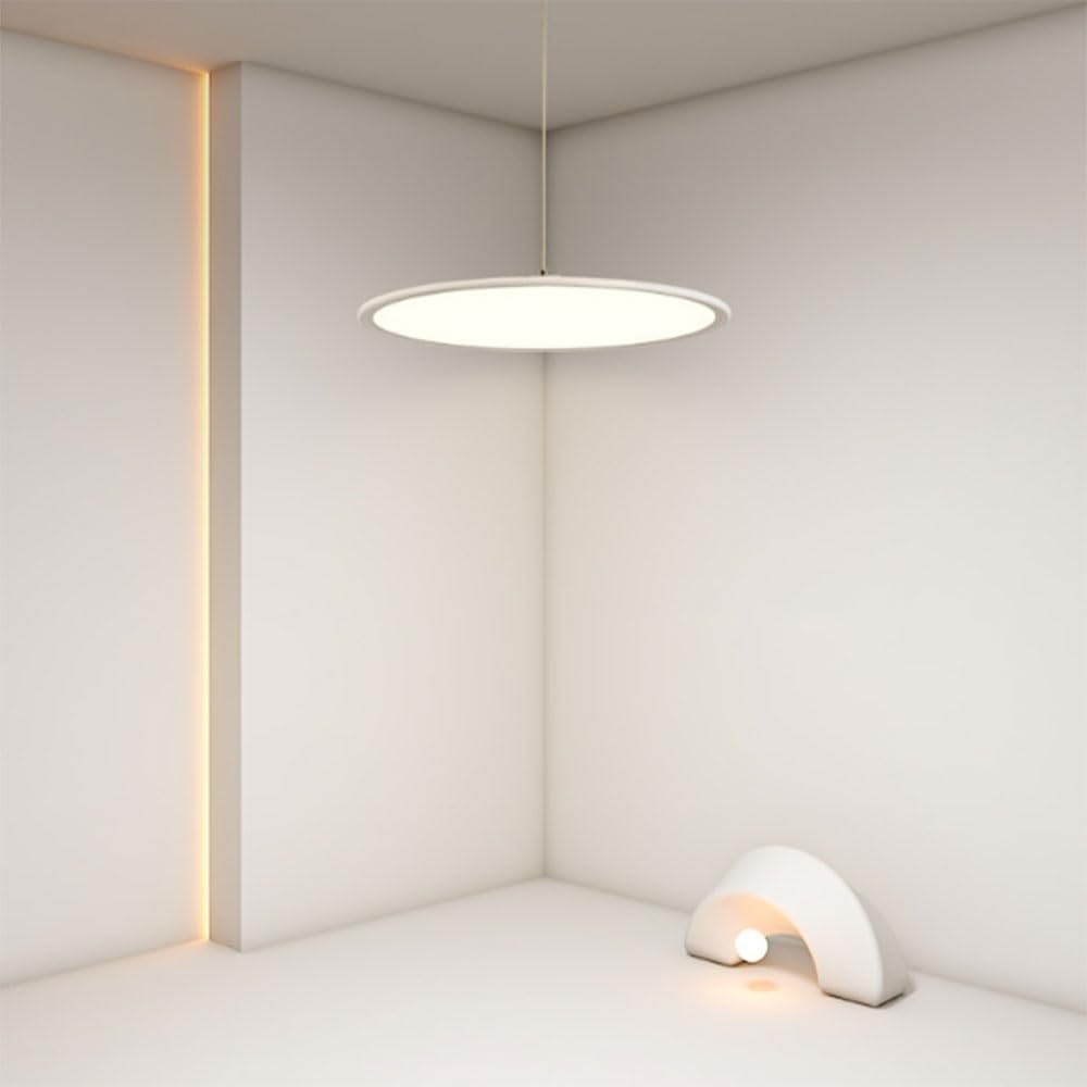 Disc LED Pendant Light Wall Control Hanging Lamp Simple Home LED Chandelier Aluminium Fixture Illumination LED Indoor Lighting Adjustable Lighting for Kitchen Living Dining Room Bedroom (Color (Color