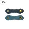 MECCANIXITY 5Pcs Leather Cable Straps Cord Organizer 100x20mm Cable Ties Portable Cable Management for USB Cable, Headphone Wire, Blue view 3