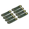 MECCANIXITY 8Pcs Leather Cable Straps Cord Organizer 80x20mm Cable Ties Soft Cable Management for USB Cable, Headphone Wire, Green view 1