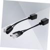 Homoyoyo 2pcs Poe Cable Splitter Adapter for IP Cameras Routers WLAN Full Copper Connection Dc Plug for Security Monitoring and Network Devices Black view 2