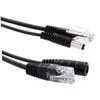 Homoyoyo 2pcs Poe Cable Splitter Adapter for IP Cameras Routers WLAN Full Copper Connection Dc Plug for Security Monitoring and Network Devices Black view 3
