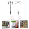 Vaguelly 2pcs Miniature Garden Lamp Models Micro Landscape Uplighting for Sand Table and House Decor Black Color Warm Light Materials for Lasting Use view 2