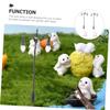 Vaguelly 2pcs Miniature Garden Lamp Models Micro Landscape Uplighting for Sand Table and House Decor Black Color Warm Light Materials for Lasting Use view 3