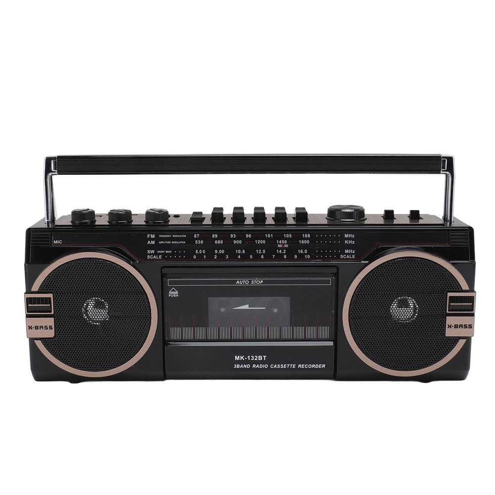 Portable Cassette Player, Retro Blueooth, AM FM SW Radio Stereo Cassette Tape Player with Big Speaker and Earphone Jack, USB Port, Aux in Tape Recorder (US Plug)