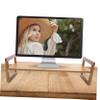 jojofuny Wooden Laptop Stand Riser Ergonomic Monitor Lifting Rack for Desktop Use Compact Design to Relieve Neck and Back Pain for Settings view 2