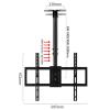 tv mount,hang smart tv mount, Ceiling TV Mount Stand - Full Motion TV Ceiling Mount, for 45-80 Inch TV Swivel and Tilting Adjustable Height Ceiling TV Mount, Metal Expansion Screw Fixing (Size : 1000- view 2