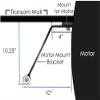 Stick It Anchor Pins 2 Piece 10' White Port Motor Mount and Anchor Pin with Tube Connector view 4