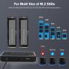 AMZPILOT M.2 Duplicator Cloner Dual-Bay Offline USB C to NVME SATA Docking Station, M.2 NVMe & SATA SSD Docking Station, Size 22110 2280 2260 2242 2230 Enclosure RGB - Pilot NN/SS RGB + Pilot SD03 view 4