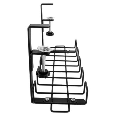 DOITOOL Under Desk Cable Organizer Basket Wire Management Tray for Tidy Workspace Storage Rack Zip Ties for Cords and