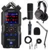 Zoom H4essential 4-Track Handy Recorder with ZDM-1 Podcast Mic Pack Accessory Bundle view 1