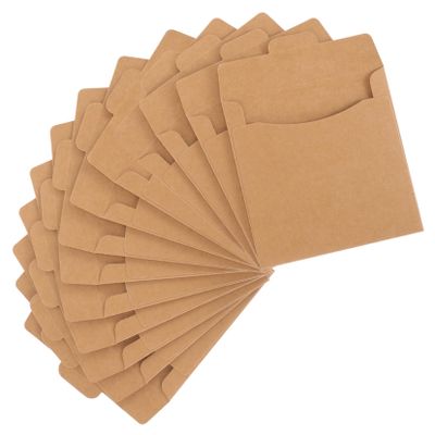 Homoyoyo 50pcs Kraft Paper Cd Dvd Sleeves Durable Storage Envelopes for and Dvds Protects from Scratches and Dust for Home Office and School Use