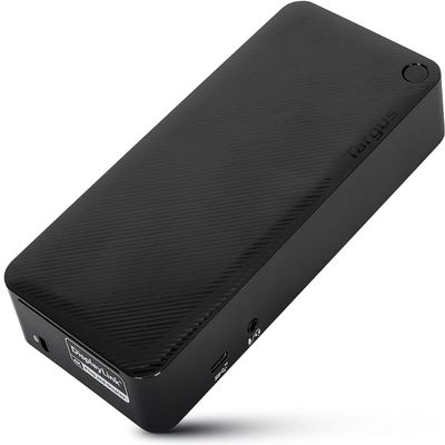 HP USB-C Universal DV4K Docking Station with 100W Power Delivery (1x USB Type-C, 3 USB Type-A, 1 Audio Jack, 2 DisplayPort, 2 HDMI 2.0, 1 RJ-45, Support up to 2 UHD 4K Display) Made by Targus