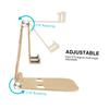 Outanaya Aluminum Alloy Phone Stand Holder Non-Slip Silicone Base Multi-Angle Design with Charging Hole Compact and Portable Triangular Stability for All Smartphones Golden view 4