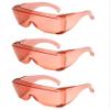 Calabria 3000 Fitover Safety Glasses with Uni-Lens [Pink Fl-41-3 Pack] Wrap Around Eye Protection | Anti-Fog Scratch Resistant | Protective Eyewear view 2