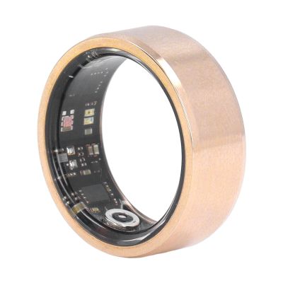 Akozon Smart Ring, Gold BT Sleep Fitness Rings IP68 Smart Ring Health Pedometer Smart Health Ring for Daily Use (21.5mm/0.85in)