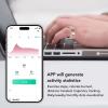Akozon Smart Ring, Gold BT Sleep Fitness Rings IP68 Smart Ring Health Pedometer Smart Health Ring for Daily Use (21.5mm/0.85in) view 4