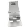 Outanaya Metal Phone Holder Stand Compact Aluminum Alloy with Non-Slip Silicone Triangular Design for Multi-Angle Adjustment and Charging Hole Silver view 1
