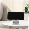 Outanaya Metal Phone Holder Stand Compact Aluminum Alloy with Non-Slip Silicone Triangular Design for Multi-Angle Adjustment and Charging Hole Silver view 4