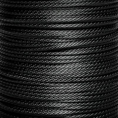 Hercules Bulk Ropes Solid Braid Nylon Rope (Black, 3/8"" x 50')