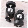 Hoement 2pcs Mini Tripod Head with Thread for Cameras and Camcorders Compact and Sturdy Ball Head for Smooth Rotation and Easy view 3