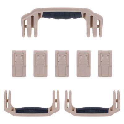 Pelican 1595 Replacement Handle & Latch Set by ColorCase - Desert Tan - Handle and Push Button Latches
